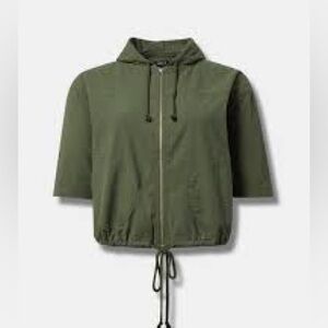 Torrid Olive Utility Jacket with Hood